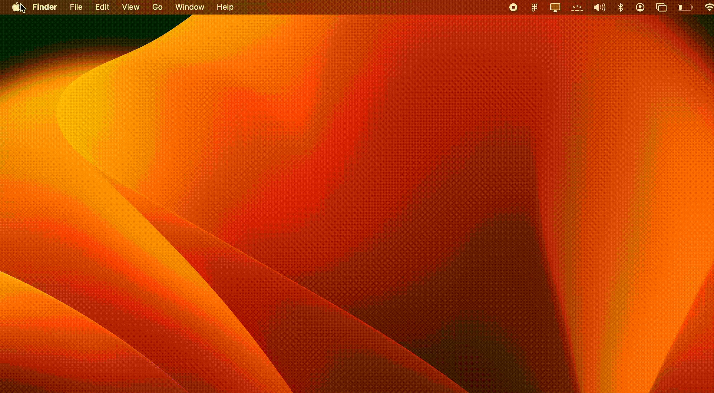 MacBook menubar interaction demonstration